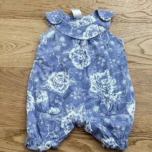 Blue and white Floral Kids Bodysuit